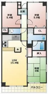 王子ホームズ春日井【205号室】の間取り