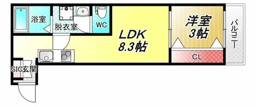 Fstyle大蓮北1号館【2階】の間取り