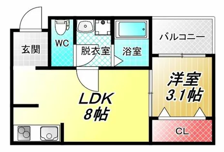 Fstyle大蓮北1号館【2階】の間取り