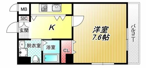 セレブ小若江【1階】の間取り
