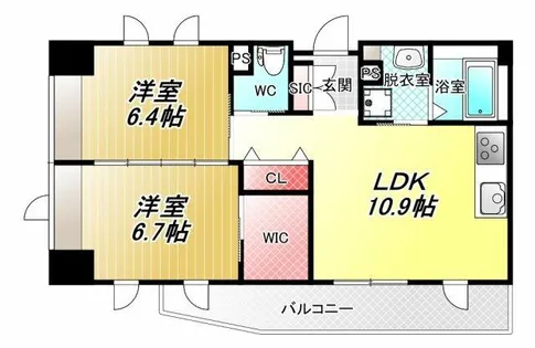 レジデンス八楽【3階】の間取り