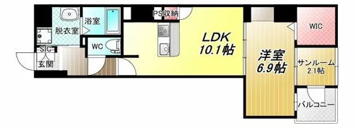 メゾンキコー長瀬【4階】の間取り