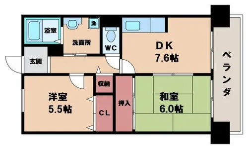 コーシャハイツ相生 2棟【7階】の間取り