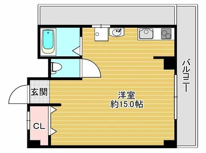 シャンブル岡本【3階】の間取り