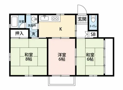 愛知県岡崎市天白町字郷西【アパート】の間取り
