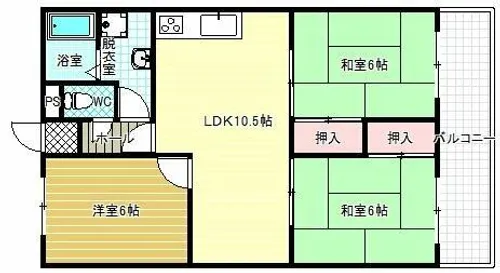ルネ・アルマーニ【1階】の間取り