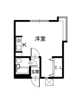 タジママンション【1-G号室】の間取り