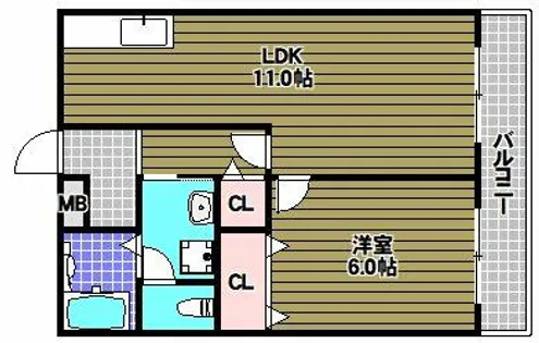 フジパレス楓【2階】の間取り