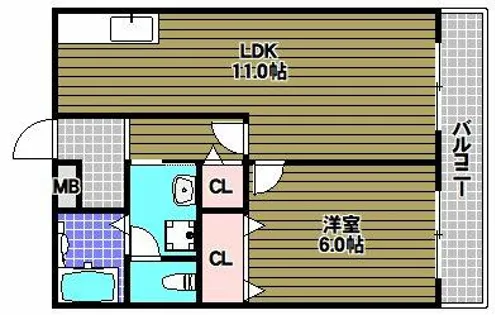 フジパレス楓【2階】の間取り