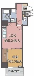 アルデールトモ北堀江【5階】の間取り