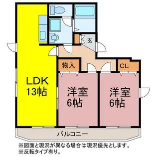 愛知県豊川市本野町東浦【マンション】の間取り