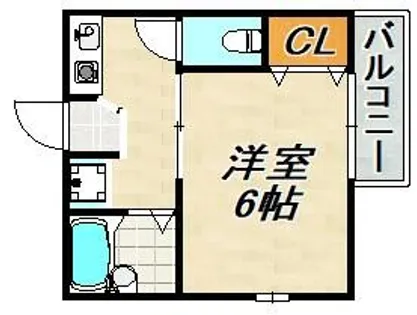 シャンブル・ドゥ・スマ【2階】の間取り