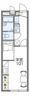 レオパレスフレンズ【1階】の間取り