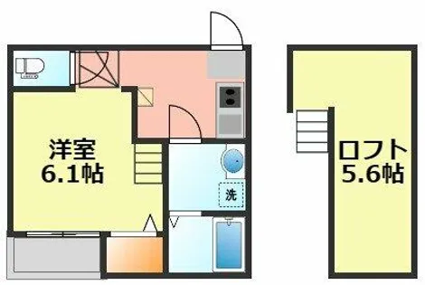 グランビル上小田井【106号室】の間取り