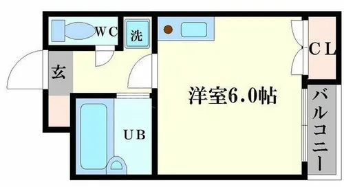 ナニワⅢ番館【4階】の間取り