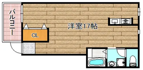 FOREST山崎【107号室】の間取り