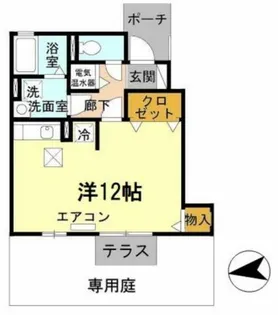 ロイヤルメゾンマエダ【110号室】の間取り