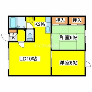 オレンジハウス【203号室】の間取り