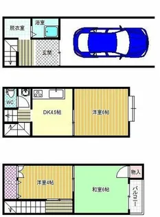 大阪府松原市東新町1丁目【一戸建】の間取り