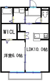 エルメゾン大蔵【1階】の間取り