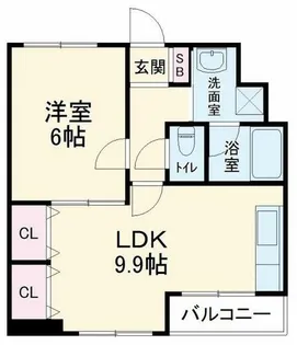 リエス西院【6階】の間取り
