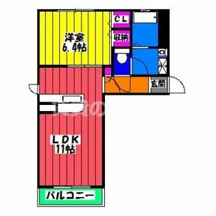 アウロラD棟【203号室】の間取り