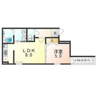 フジパレス高石千代田Ⅰ番館【1階】の間取り