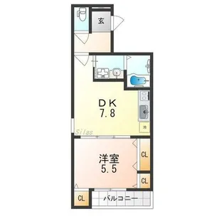 フジパレス高石千代田Ⅰ番館【3階】の間取り