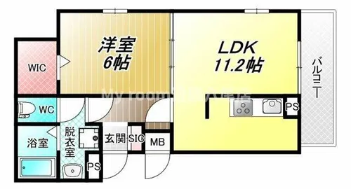 パルテール八尾【2階】の間取り