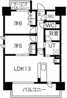 SK RESIDENCES SHINSAIBASHI【7階】の間取り
