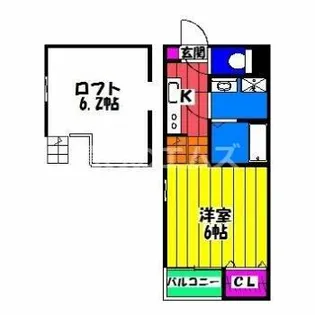 ハーモニーテラス大橋【205号室】の間取り