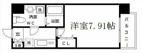 ウインズコート西梅田Ⅱ【1階】の間取り