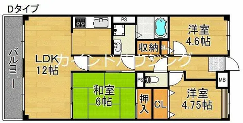レジェロ住之江【11階】の間取り