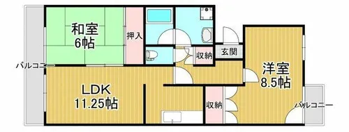 グリーンヒル小金台マンション【1階】の間取り