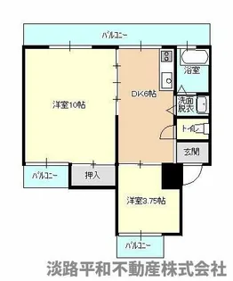 セザール柳【201号室】の間取り