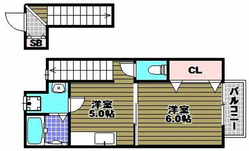 アムール福【2階】の間取り
