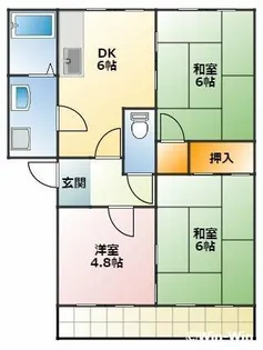 サンハイム鈴木 B【2階】の間取り