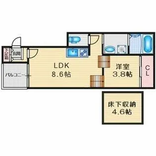 ハーモニーテラス愛知町Ⅴ【101号室】の間取り