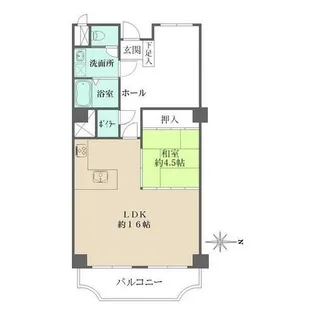 ローズハイツ芦屋【7階】の間取り