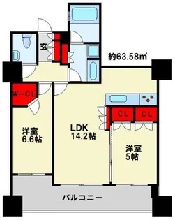 リビオ大手町グランエンブレム【311号室】の間取り