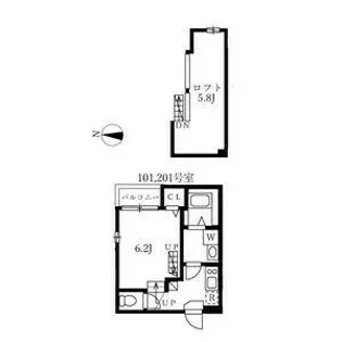 ハーモニーテラス河岸町Ⅱ【1階】の間取り