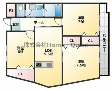 ヴェルドミール山本【3階】の間取り