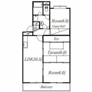 ビューラー牧の里【206号室】の間取り