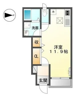 カルマ スパーチオ城北【1階】の間取り