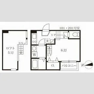 ハーモニーテラス並木【2階】の間取り