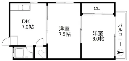 タカイレジデンス【2階】の間取り