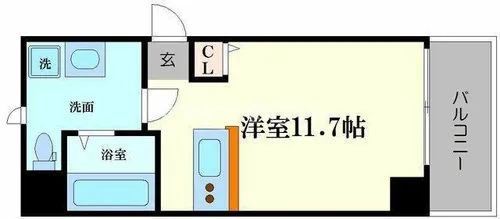 パウゼドーム前【6階】の間取り