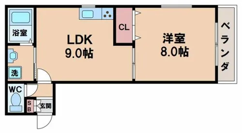 サンライトあべのⅤ【1階】の間取り