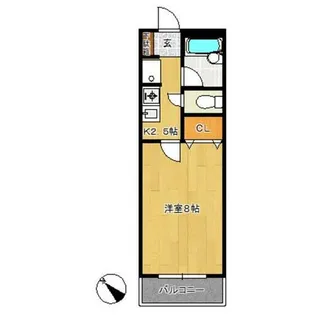 シャルマン緒川【1階】の間取り