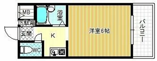 リバティー奈美【2階】の間取り